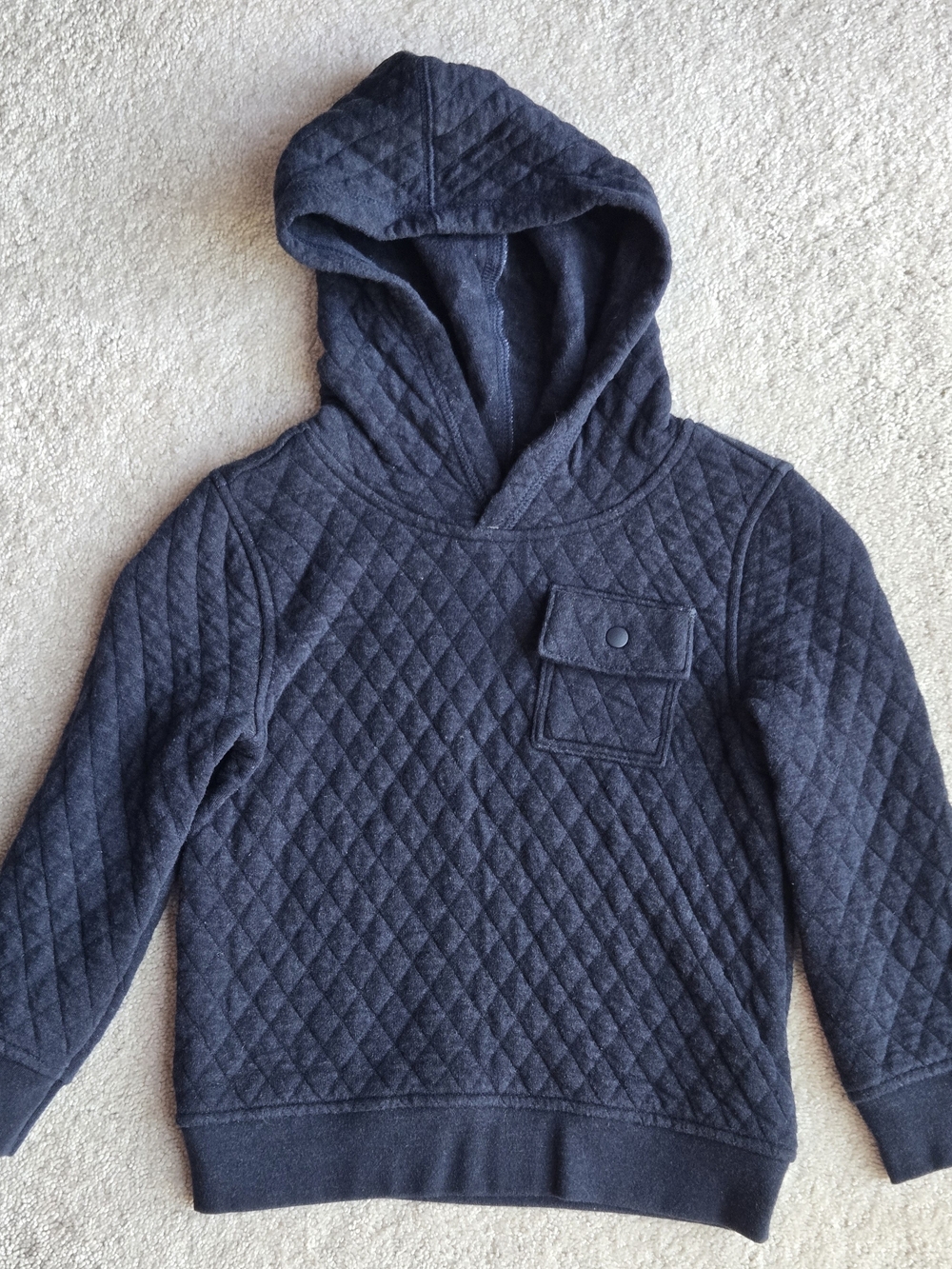 Old Navy Quilted Hooded Pullover - Navy Blue